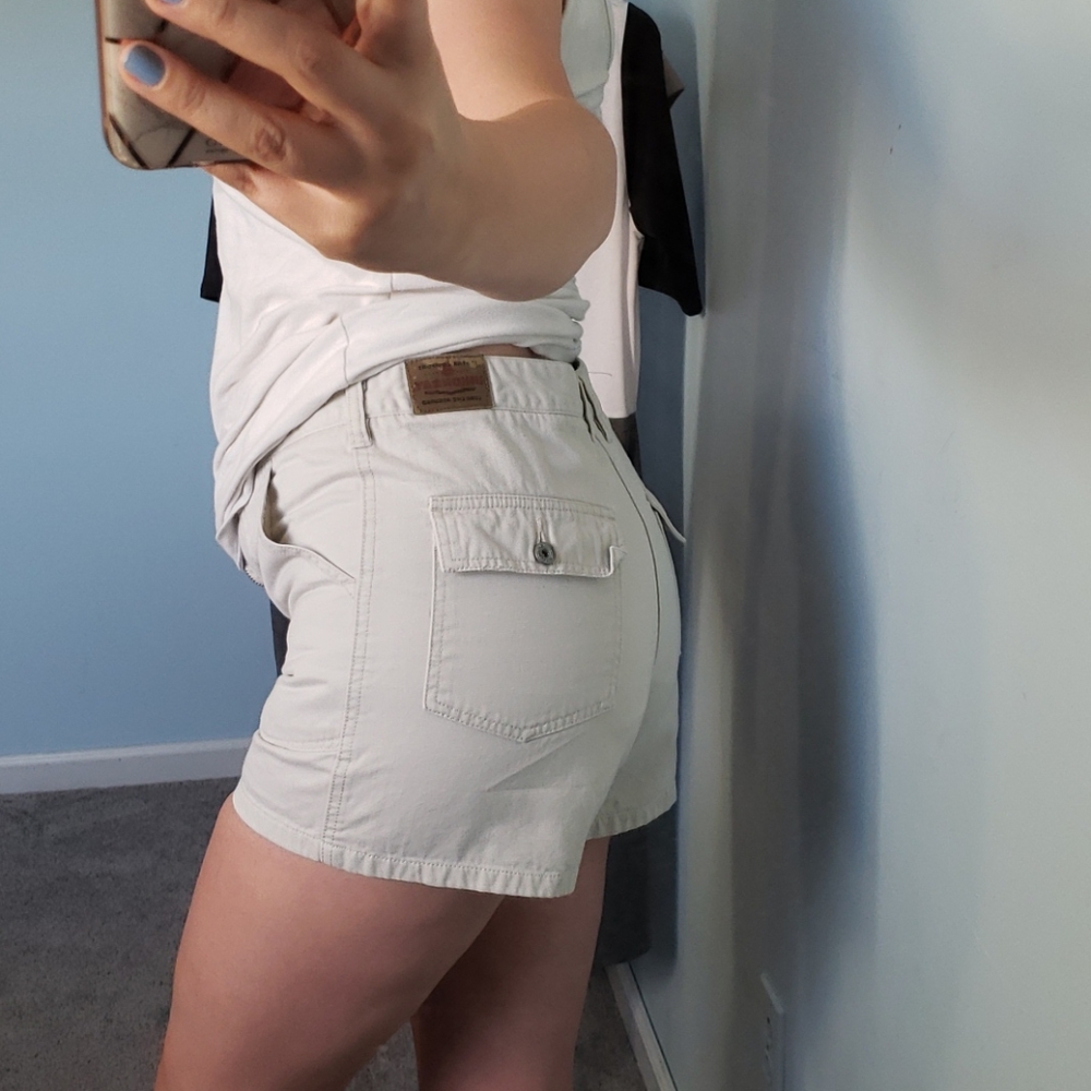 VTG High-Rise Khaki Shorts